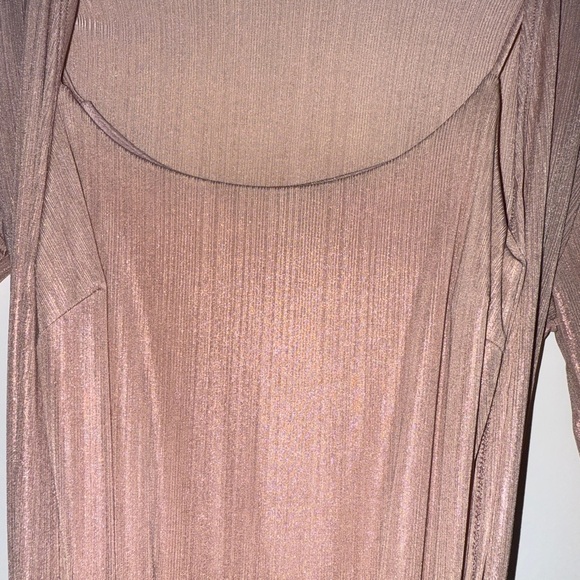 Fashion Nova Dress with Matching Cardigan in Shimmering Pink - Picture 2 of 5